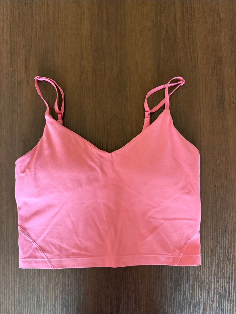 Lululemon Align Cropped Cami Tank Top A/B Cup, Hot Pink, Size 6